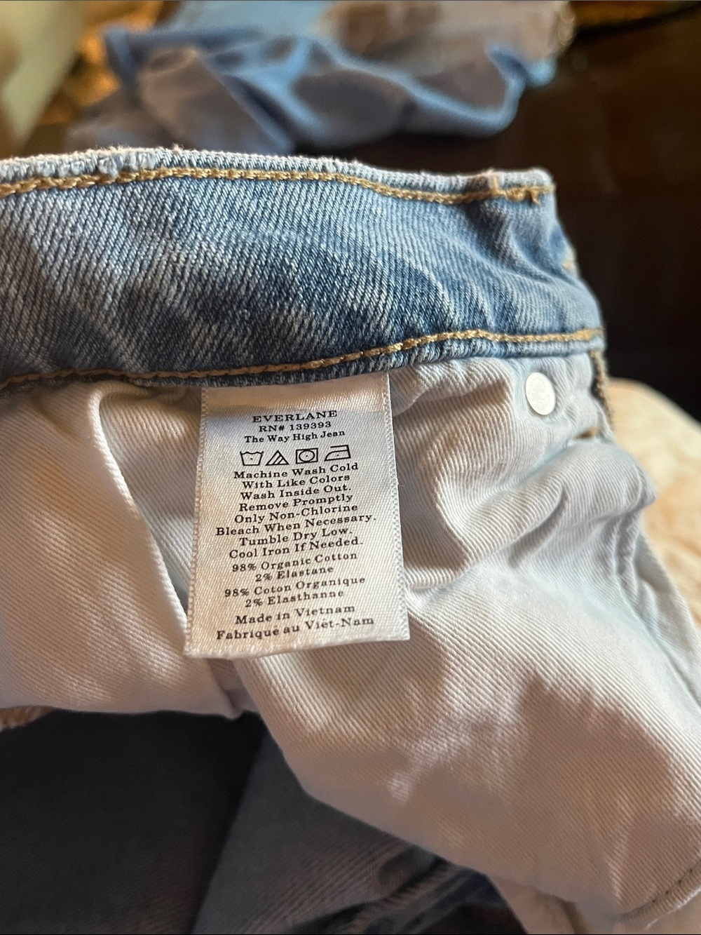 Everlane High Rise Jeans - Indigo Blue - Picture 7 of 7